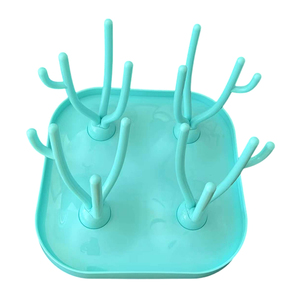 Séchoir à biberons pliable avec plateau d'égouttage amovible, support portable <span class=keywords><strong>pour</strong></span> le séchage des biberons de <span class=keywords><strong>lait</strong></span> <span class=keywords><strong>pour</strong></span> bébé - Product Image 4