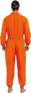 Combinaison de prisonnier orange pour homme et femme avec étiquette nominative, costumes d'Halloween pour adultes - Product Image 5