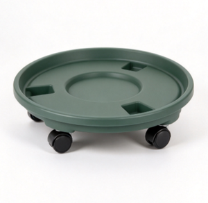 Plateau de déplacement à <span class=keywords><strong>roulettes</strong></span> en plastique, déplaceur de pots de fleurs robuste <span class=keywords><strong>avec</strong></span> roues, chariot de jardinage à base ronde stable - Product Image 1