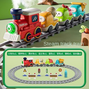 Juego de Tren Eléctrico de Dinosaurios con Rociador de Vapor, Tren de Juguete con Luces LED, Pista de Carreras Flexible, Juguete para Niños, <span class=keywords><strong>Regalo</strong></span> para Niños - Product Image 6