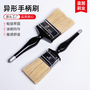 Pinceau en poils de porc 22 mm, manche noir, pour peinture domestique - Product Image 5