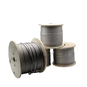 304/316 câble métallique 7x19 1.2mm câble métallique en acier inoxydable 3.5mm câble métallique en acier inoxydable