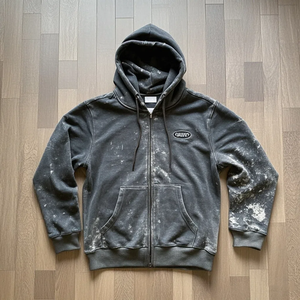 Luckpanther Wholesale Vintage Style Zip up Streetwear <strong>Black</strong> Sweatshirts Sun Fade Distressed <strong>Hoodie</strong> for Men - Product Image 4