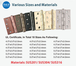 Bisagras de puerta Rodamiento de bolas de acero inoxidable Pivote Oro Negro CE UL Bisagra de puerta de metal de madera para dormitorio con clasificación de fuego - Product Image 5