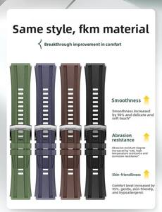 Correas de Reloj de Caucho Fluorado de Alta Gama para Relojes Huawei y Samsung de 22 mm, Correa de Reloj Deportiva de Caucho Resistente al Agua - Product Image 5