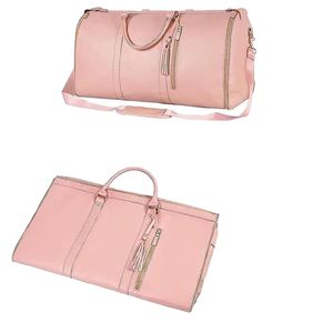 Duffel Bag Large Capacity 36-55L Foldable Solid Color Polyester Lining For Travel Business Women's Handbag - Product Image 5