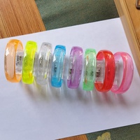 Bracelets lumineux LED clignotants en plastique pour concerts, vente en gros pour fêtes