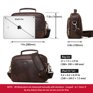 Zorerpaul — <span class=keywords><strong>Mini</strong></span> sac en cuir véritable pour homme, sacoche décontractée à bandoulière, sac de voyage - Product Image 6