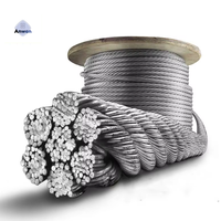 Câble de fil d'acier de prix bas de fabricant de Brugg pour la corde de gouverneur d'ascenseur 6*19 8*19 câble de fil de compensation 8*25 noyau de polypropylène