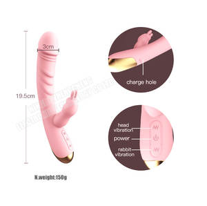 Amazon USA Warehouse Dual Heads Flexible Frau Sexspielzeug für Erwachsene Wasserdichter USB-wiederauf ladbarer Silikon-G-Punkt-Kaninchen-<span class=keywords><strong>Vibrator</strong></span> - Product Image 4