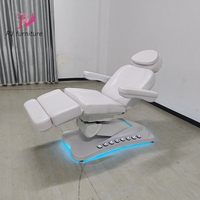 Lit de massage facial rotatif à 4 moteurs électriques pliable pour salon de beauté médicale moderne avec application de gym, mobilier de salon