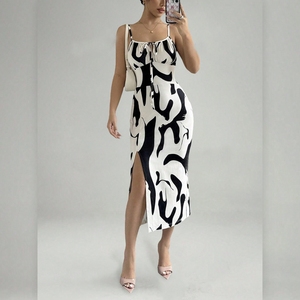 Vestidos Halter con Estampado Aleatorio para Mujer, Nueva Moda - Product Image 3