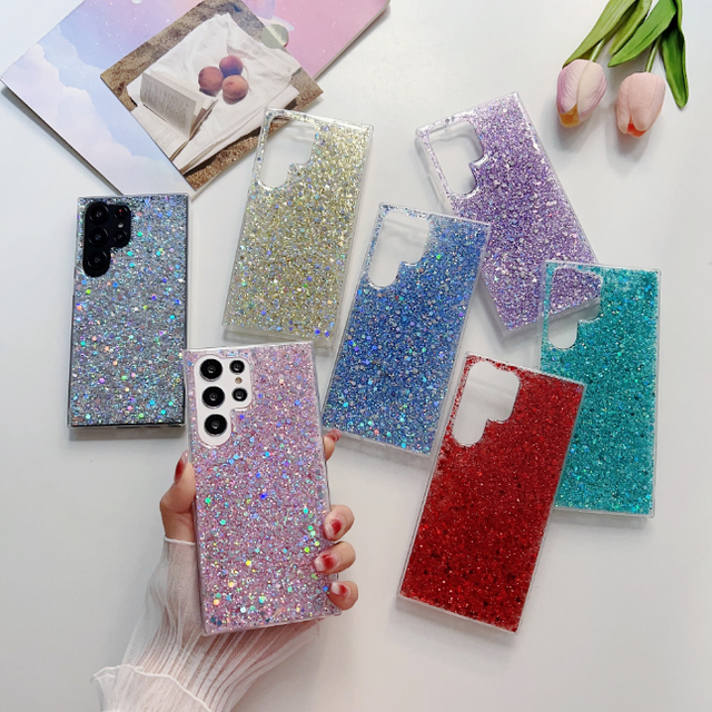 Luxury Glitter Gradient 360 Full Body Protection Phone Case for Samsung Galaxy S22 Ultra S23 Plus S21 FE Note 20 A32 A13 A53 A73
