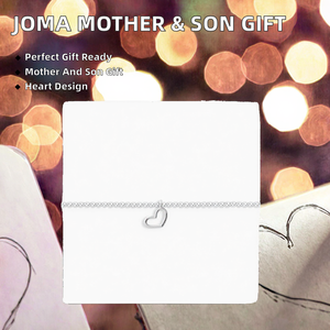 <span class=keywords><strong>Bracciale</strong></span> Regalo Joma Jewellery per la Festa della Mamma, Design Cuore Madre e <span class=keywords><strong>Figlio</strong></span>, Placcato Argento, 17,5 cm, Elastico - Product Image 1