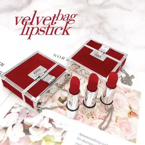 Aristocratic Chain Bag Three-Piece Box Set Lipsticks High Quality Waterproof Matte Nude Makeup Long Lasting Lipstick