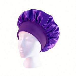 Bonnet de nuit élastique ajustable en satin pour femmes et filles – Protection des cheveux – Vente en gros - Product Image 5
