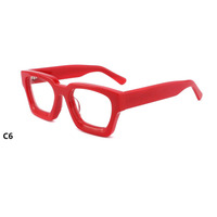 Monture optique carrée en acétate lunettes en acétate avec logo personnalisé monture surdimensionnée lunettes prêtes à l'emploi