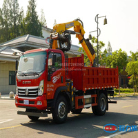 Chine ChengLi 1 tonnes 2 tonnes camion mobile grue à bois flèche d'articulation 4*2 camion monté grue à bois avec pince
