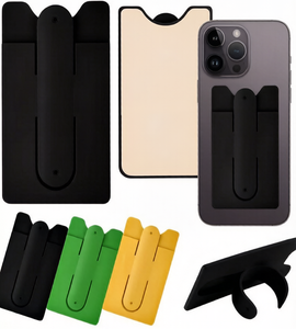 Soporte de silicona flexible para móvil con tarjetero, adhesivo trasero para celular, colores vibrantes, para escritorio y cama - Product Image 5