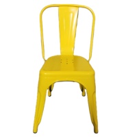 Chaise de salle à manger industrielle empilable en métal pour restaurant, siège commercial moderne