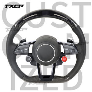 Ajustement pour <span class=keywords><strong>Audi</strong></span> R8 tt mk2 mk3 RS TTS ttrs rs3 <span class=keywords><strong>rs6</strong></span> RS4 RS5 RS7 A3 A4 A5 A6 A7 A8 B9 Q3 Q5 Q7 C8 fibre de carbone LED volant de voiture - Product Image 1