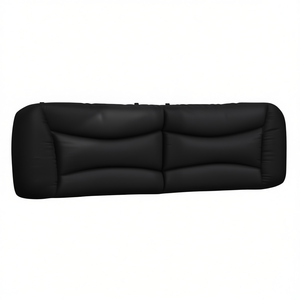 Testiera letto King Size imbottita in similpelle nera e fibra PP - Accessorio letto imbottito - Product Image 1