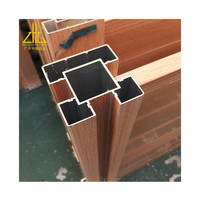 Profil Pagar Aluminium Motif Kayu Zhongchang, Perakitan Mudah untuk Sistem Pagar Privasi Taman Rumah, Kit Pagar DIY, Panel Slat