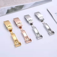 Jettda Bracelet de rôles à boucle solide en acier inoxydable poli + brossé à double interface de qualité supérieure fabriqué sur mesure