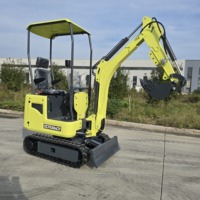 Livraison gratuite, mini-excavatrice sur chenilles de 1 tonne certifiée CE EPA, machinerie agricole avec moteur Hengli, pompe