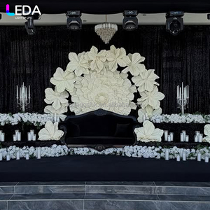 LEDA Wedding <b>Decoration</b> Supplies New Arrival Artificial White Large Paper Flower <b>Arch</b> Backdrop - Product Image 4