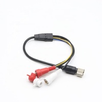 Cable Mini Din RCA de 6 Pines, 2 Conectores RCA Hembra, Adaptador Convertidor, Cubierta de PVC, Par Trenzado para Automóvil, Conector Din de 2/4/6/8/9 Pines, Conector RCA