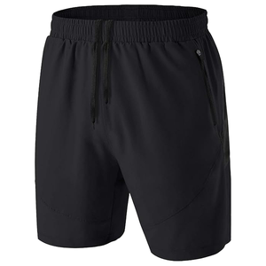 Pantalones Cortos Deportivos de Lona para Hombre, Estilo Urbano, Casuales, para Verano, Secado Rápido, Transpirables, de Poliéster, Tallas Grandes, Lisos - Product Image 1