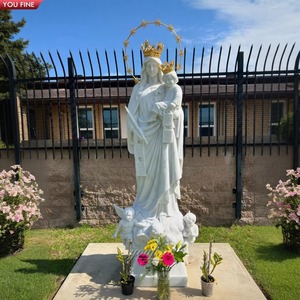 Église extérieure Vierge Marie Statue en marbre - Product Image 2