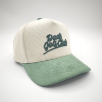 Casquette de baseball unisexe sportive d'hiver réglable en velours côtelé Oxford 5 panneaux de haute qualité avec logo brodé et motif léopard