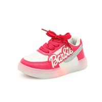 Baskets de printemps à motifs lettres pour jeunes enfants ; Nouvelles chaussures de sport neutres à semelle souple ; Chaussures de skate décontractées lumineuses d'un côté