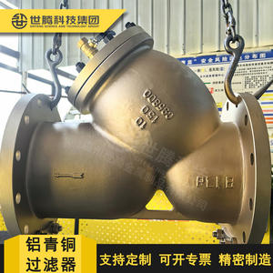 Filtre résistant à l'eau de mer de type Y C95800, uniformément corrosé et corrosé par cavitation, bronze nickel-aluminium, normes américaines J DIN - Product Image 2