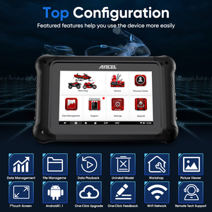 Scanner de diagnostic <span class=keywords><strong>moto</strong></span> Android 12V de 7 pouces haut de gamme avec prise en charge ABS, diagnostic OBD2 toutes fonctions, fonctions de service avancées - MT700 - Product Image 6