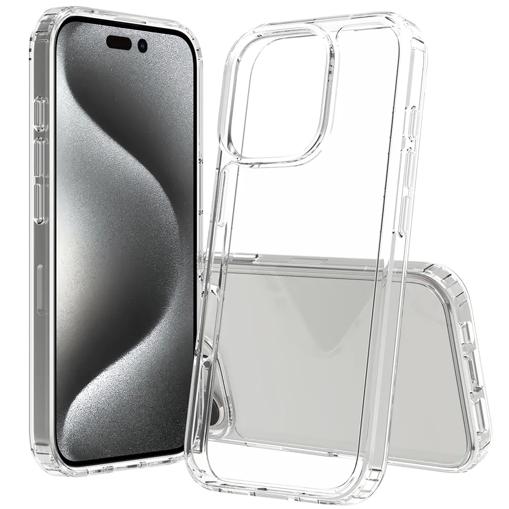 Capa de cristal transparente para celular iPhone 16 Pro PC à prova de choque