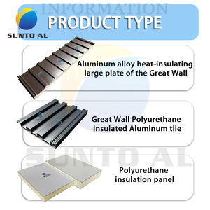 Tuiles de <span class=keywords><strong>toiture</strong></span> en aluminium isolées haute résistance Sunto, panneaux sandwich en aluminium isolés <span class=keywords><strong>pour</strong></span> climat tropical - Product Image 6