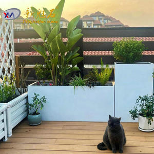 Nuevos Materiales de Construcción de Piedra, Jardinera Cuadrada Blanca, Maceta de Hormigón GRC para Balcón, para Plantar Flores, Vegetales y Árboles, Decoración - Product Image 1
