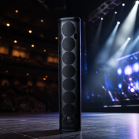 Auditorium Ruang Konferensi Pusat Perbelanjaan Museum Bar Aluminium Speaker Kolom Line Array Profesional