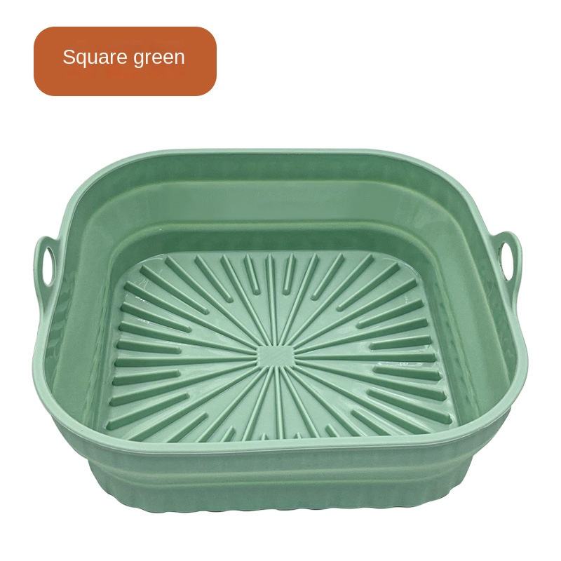 Assiette à frire carrée pliante verte