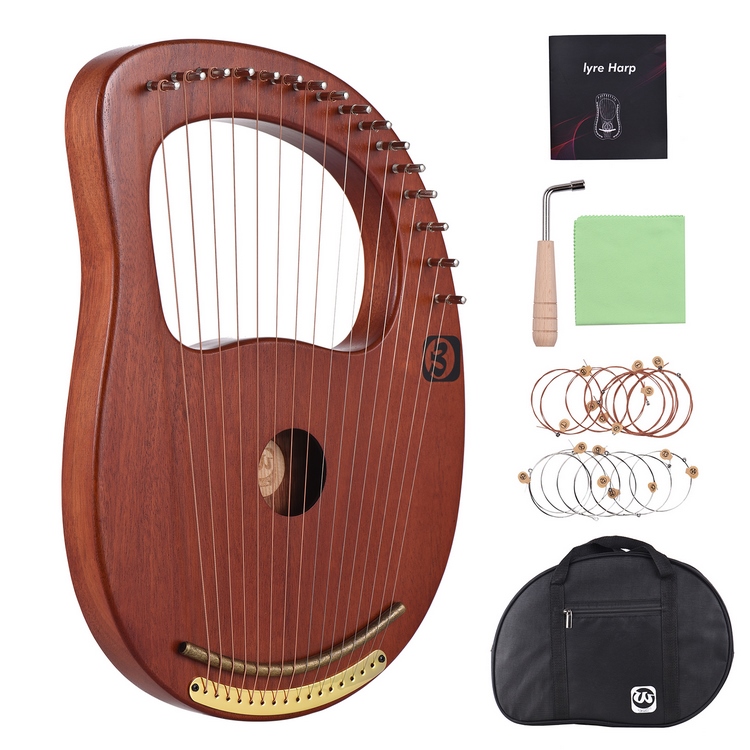 Walter.t WH-16 Lyre Harp - 16-String Solid Wood Instrument
