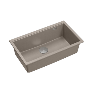 Quadron Logan 110 Évier <span class=keywords><strong>de</strong></span> cuisine 1 chambre Armoire sous plan <span class=keywords><strong>80</strong></span> <span class=keywords><strong>cm</strong></span> Évier encastré en or <span class=keywords><strong>de</strong></span> carbone pur PVD Dimensions 70X37X23.5CM - Product Image 1