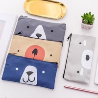 Hoshom 2026 nouveau Design dessin animé Anime imprimé toile pochette sacs Logo personnalisé porte-crayon sacs avec fermeture éclair