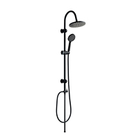 Colonne de douche murale moderne pour salle de bain, ensemble complet avec inverseur en laiton, barre coulissante réglable en acier inoxydable et tuyau anti-torsion en PVC