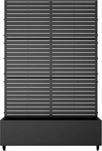 Shunuo, cama de jardín elevada de hierro, ruedas de enrejado, 72x47x16, diseño moderno, agujeros de drenaje fácilmente ensamblados, pantalla de privacidad - Product Image 2