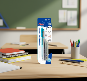Matita automatica Plumy 0,5 mm con mina HB e ricariche per uso scolastico e d'ufficio - Product Image 2