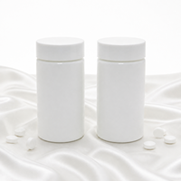 Bouteille de complément alimentaire en HDPE de qualité alimentaire de 120 ml, sans BPA, à large ouverture, opaque, résistante à la lumière, avec bouchon à vis, design cylindrique