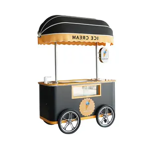 New Design Mobile Milk Tea Cart Candy Trailer Coffee Store Flowers Shop Food Truck With Full Kitchen